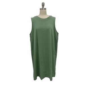 Women’s Ribbed Neck Tank Dress A New Day Green Size 2X